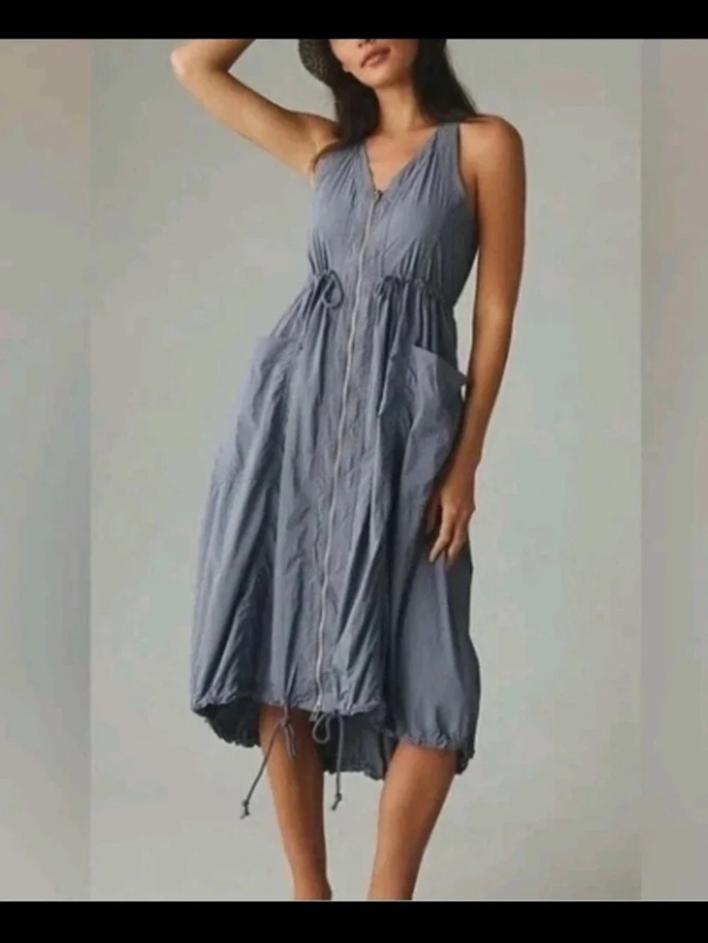 Daily Practice ANTHROPOLOGIE gray/ LAVENDAR dress SMALL S